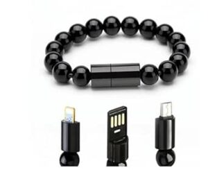 (1PC) Bead Pure Color Bracelet USB Cable Universal Mobile Phone Charger For Type C Sync Data Fast Charging Cord(Type C Only)-B0C7WFZWRX