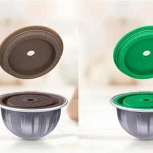 Pack of (1 Pcs) Reusable Cap Compatible with Vertuo and VertuoLine Capsules, Refillable Coffee Pod Caps with Spoon and Brush-B0D3CJXXWJ