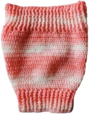 Dog and Cats HandMade Crochet Shirt, (Neck Diameter 18Cm up to 24 Cm Max - Chest Diameter 26 Cm up to 39Cm Max Round) Winter Pet Dog Clothes Crochet a winter jacket for pets (Mix Pink)-B0DN1Q6KHQ