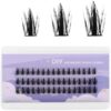 Thin Band Clusters Eyelashes Curly Shining Eyes Natural Grafting Lashes for Birthday Party Necessity Variation: 10mm 48Pcs-B0DMX8BLW8