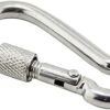 -ANSIEDIO M5-M12 Screwgate Carabiner, Snap Hook Carabiner Clip with Safety Nut for Outdoor, Camping, Hiking, Traveling, Fishing, Backpack-B096XKFR5M