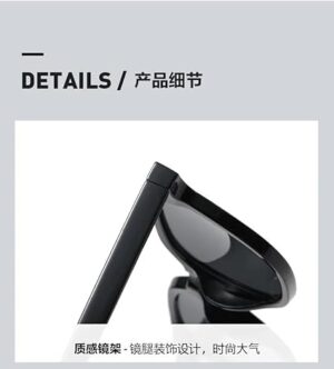 New Gradient Blush Glasses Black Frame Sunglasses Women's Fashion Sunglasses Men's Sunscreen Glasses Width 14Cm