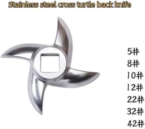 1Pcs 5# Stainless Steel Meat Grinder Blade Mincer Knife Replacement Accessories Kitchen Appliance Parts -شاهد الصورة الثانية لتأكد من المقاس قبل الشراء Center Hole 1.15Cm, Extrnl 6 Cm-B0DGGSSZM3