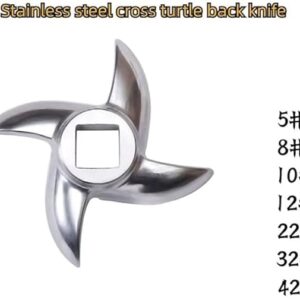 1Pcs 5# Stainless Steel Meat Grinder Blade Mincer Knife Replacement Accessories Kitchen Appliance Parts -شاهد الصورة الثانية لتأكد من المقاس قبل الشراء Center Hole 1.15Cm, Extrnl 6 Cm-B0DGGSSZM3