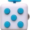 Focus Cube - Fidget Cube Toy For Anxiety Stress Relief Attention Focus For Children / Adult Gift ADHD - White and Blue-B098TW9W6G