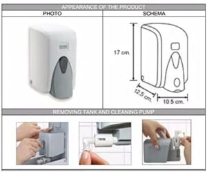 Vialli S5 Liquid Soap Dispenser, 500 ml - White-B08W5DW262