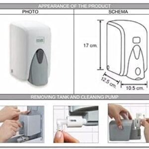 Vialli S5 Liquid Soap Dispenser, 500 ml - White-B08W5DW262