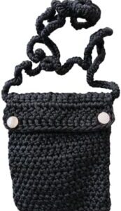 18x16 CM Mobile Handmade Crochet Crossbody Bag -B0DLV3WXGM