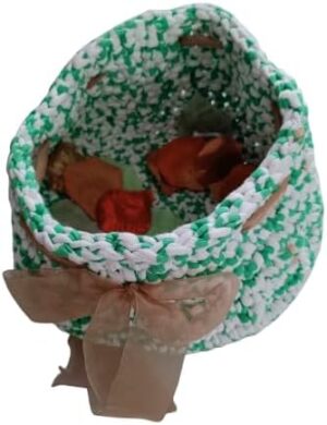 بوبونيره من الكورشيه صناعة يدوي مقاس 20 سم دائرية متعددة الاستخدام-B0DND1CWY8