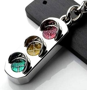 keys chain traffic light of Bright nickel-B091BM7WCP
