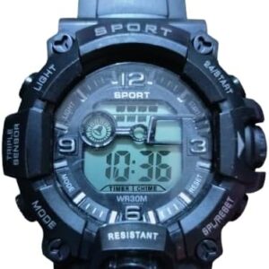 41B4FrWXlZL._AC_ Men's and Kids Digital Rubber Sport Watch (Black)-B0DMXJZX59