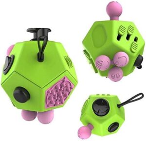 Prumya 12 Side Move Fidget Rubik's Cube Desktop Magic PUzzle Spin Cubes Stress Relief Office Spin Anti-Stress Toys-B091KTMWBT