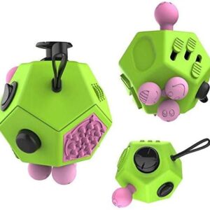 41BP1M6HLYL._AC_ Prumya 12 Side Move Fidget Rubik's Cube Desktop Magic PUzzle Spin Cubes Stress Relief Office Spin Anti-Stress Toys-B091KTMWBT