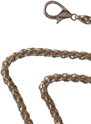 120cm Golden Purse Chain Strap, DIY Iron Flat Handbag Chain Strap with Metal Buckles, Shoulder Cross Body Replacement Straps for Women Bag Purse 139 Gram-B0DNJRSQWV