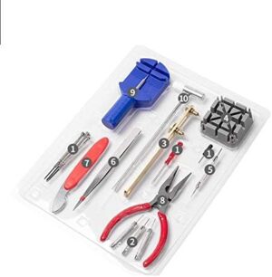 16 pcs Watch Opener Repair Tool Kit Adjust Watch Back Case Spring Bar Remover Set Fix Pin Link Remover Tool-B091C2DVRH