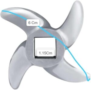 1Pcs 5# Stainless Steel Meat Grinder Blade Mincer Knife Replacement Accessories Kitchen Appliance Parts -شاهد الصورة الثانية لتأكد من المقاس قبل الشراء Center Hole 1.15Cm, Extrnl 6 Cm-B0DGGSSZM3