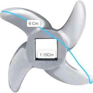 1Pcs 5# Stainless Steel Meat Grinder Blade Mincer Knife Replacement Accessories Kitchen Appliance Parts -شاهد الصورة الثانية لتأكد من المقاس قبل الشراء Center Hole 1.15Cm, Extrnl 6 Cm-B0DGGSSZM3