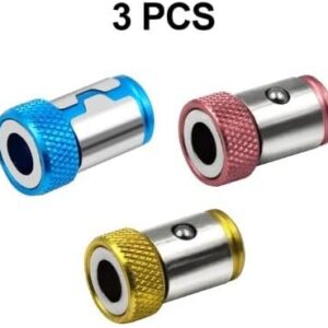 41Jage7+v2L._AC_SX522_ 3pcs of Magnetic Bit Holder Alloy Electric Magnetic Ring Screwdriver Bit Head Holder Anti-Corrosion Strong Magnetizer for Phillip Bit (Random Color)B0BXTQ389R