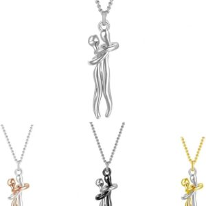 41JxKUuJlpL._AC_SX679_ Hug Necklace, Name Necklace Personalized, Pendant Necklace for Women, Mens Personalized Gifts, Women's Chain Necklaces, Couples Necklace for Him and Her (Random Color)-B0DM9L4J8T