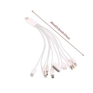 1Pcs - Usb Power 10 IN 1 Multiple Colour 10 In 1 Fast Charging Cable Type C Micro Charger Multiple Usb Charging Cord Mobile Phone Multi Usb Port Wire-B0D3WQR533