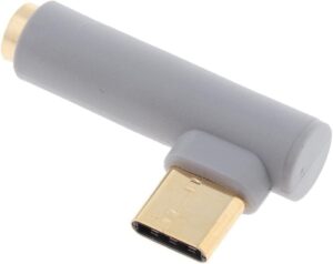 USB C Audio Converter to 3.5mm from MiMarket Store, Male Microphone to Female - Grey-B0DLJ69SWR