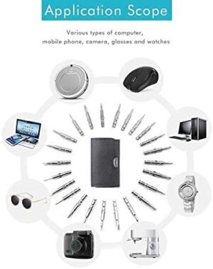 TOAO 25-in-1 Screw-batch Kit for Repair Cellphone Computer Notebook Glasses-B091D2B55R