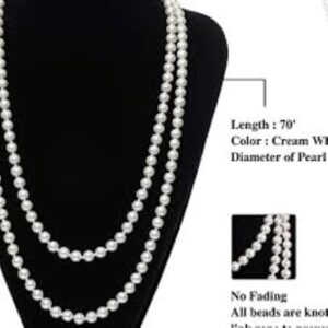 [1Pcs] Multi-layer Pearl imitation Necklace Retro Classic Style -B0CPHZBVK7