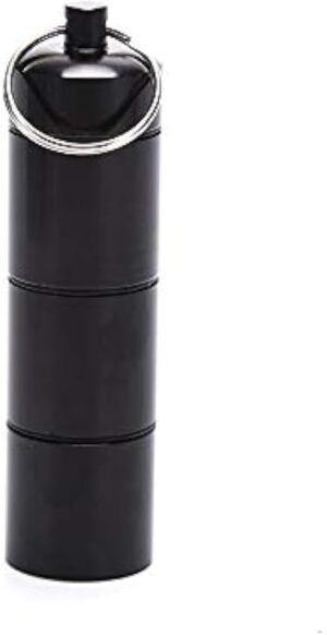 1PC Portable Aluminum Survival Waterproof Pill Box Container Medicine Storage Case First-Aid Bottle With Key Ring Travel Kits -1PCs Brand: Generic  Search this page