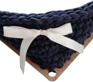 بوبونيره من الكورشيه صناعة يدوي مقاس 25 * 25 سم متعددة الاستخدام-B0DNCTQ6H4