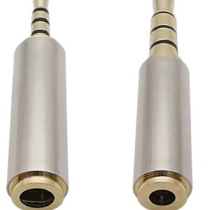 2Pcs 3.5mm to 2.5mm / 2.5 mm to 3.5 mm 4 Poles Stereo Audio Headphone AUX Adapter Male Plug Female Jack Converter Connector-B0BZPD28BM