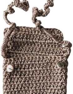 18x16 CM Mobile Handmade Crochet Crossbody Bag - شنطة تليفون كروس كروشيه صناعة يدوية 18/16 سم مقاس تقريبي - اللون درجات البيج كما بالصور-‎ B0DLWCP1QJ