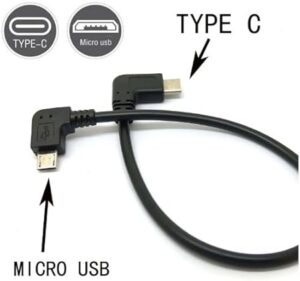 (1Pcs) 90 angle Type C (USB-C) to Micro USB Sync Charge OTG CHARGER data Cable Adapter - B0CTFSVR7D