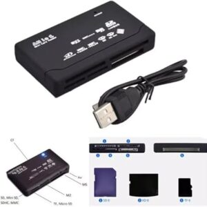 [1pc] [ Random color ] Mini Memory Cardreader All in One Card Reader USB 2.0 480Mbps Card Reader TF MS M2 XD CF Micro SD Carder Reader-B0CGZNDZQ5