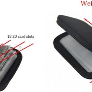 1PCs Memory SD Card Case,1 Packs Micro SD Card Holder Wallet Storage 22 Slot SD Micro SD CF SDHC SDXC MMC Secure Digital Compact Flash Cards (Black) Brand: Generic