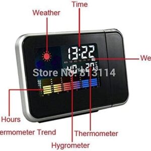 41eONlOykuL._AC_ Digital LCD Screen LED Projector Weather Station Alarm Clock - B0968YML2J