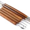 6pcs Clay Sculpting Set Wax Carving Tools Shapers Wood Handle - B091CQV68N