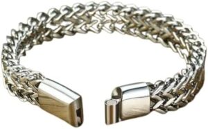 [1 Pc] Hip Hop Personality Cuban Chain Bracelet For Men Charm Stainless Steel Braided Keel Bracelet Jewelry Birthday Gift For Lover-B0CDHVPMVS