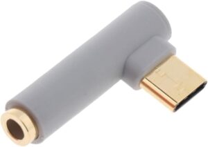 USB C Audio Converter to 3.5mm from MiMarket Store, Male Microphone to Female - Grey-B0DLJ69SWR