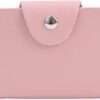 MySouq-Store 24 Bits Card Case Leather Function Business Card Holder Men Women Credit Passport Card Bag ID Passport Card Wallet (Pink)-B0DH8LZWSX