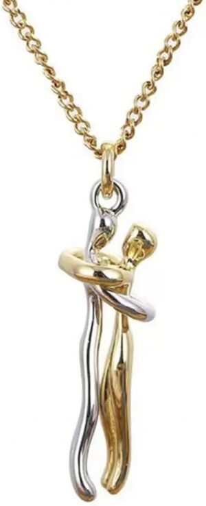 Hug Necklace, Name Necklace Personalized, Pendant Necklace for Women, Mens Personalized Gifts, Women's Chain Necklaces, Couples Necklace for Him and Her (Random Color)-B0DM9L4J8T