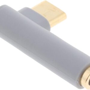 USB C Audio Converter to 3.5mm from MiMarket Store, Male Microphone to Female - Grey-B0DLJ69SWR