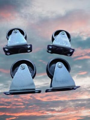 عدد 4 قطع عجلات دوارة ، عجلات متوسطة ،اتجاة واحد للاثاث وتحريك الاثاث للامام والخلف فقط طول القاعدة 5 سم - قطر العجل 3.5 سم- B0CGXVX6ZG