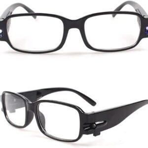 Multi Strength Reading Glasses LED Man Woman Unisex Eyeglasses Spectacle Diopter Magnifier Light Up Night Presbyopia Glasses (+2.50)- B0BQFQQFH6
