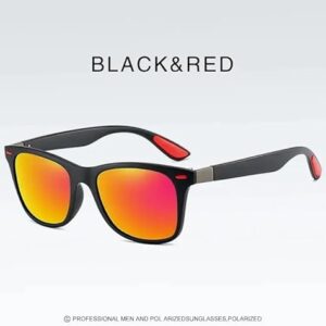 [Polarized] Vintage Square Polarized Sunglasses Classic Driving Fishing Brand Designer Sun Glasses Man Retro Shades UV400 Eyewear-B0DHYH93C7