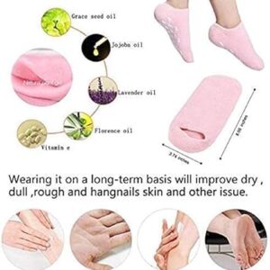 Silicon Socks Heel for Crack (1 Pair) Spa Gel Socks for Women and Men, Feet Protector Crack Heel Repair Socks with Moisturizing Natural Oil and Vitamin E Repair Dry, (Black)-B0DFCFR5QV