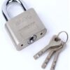 Bravo Heavy Duty Lock with 4 Keys, 50mm - Silver - 7 * 4.5CM-B0DJ9Y7Z21