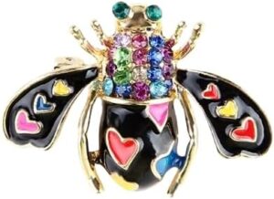 Unisex Enamel Bee Brooches Insect Brooch Pin Cute Small Badges Fashion Jewelry Wholesale Women and Men Jewelry hot (ER02)-B0D3BY64TG