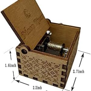 41rEXkhW0bS._AC_ -Moon River Wooden Music Box Hand Cranked Wood Engraved Music Box with Free Necklace(Moon River)-B09315MZLM