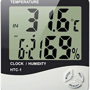 Clock and Thermometer and scale for temperature and humidity item No 439 – 1-B091GRHLXQ
