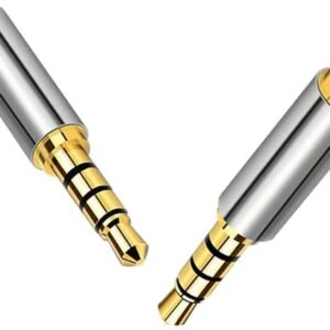 2Pcs 3.5mm to 2.5mm / 2.5 mm to 3.5 mm 4 Poles Stereo Audio Headphone AUX Adapter Male Plug Female Jack Converter Connector-B0BZPD28BM